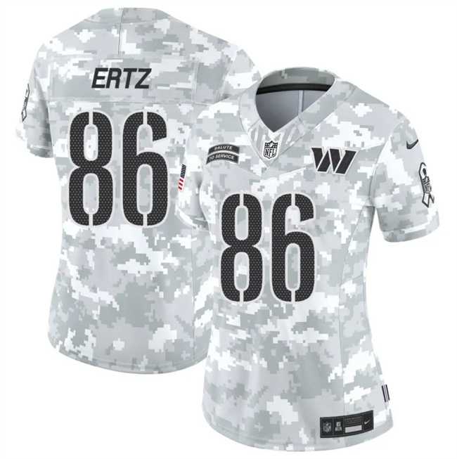 Womens Washington Commanders #86 Zach Ertz 2024 F.U.S.E Arctic Camo Salute To Service Jersey Dzhi